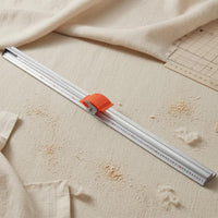 Sliding Cutting Ruler Handguard Aluminum Cutting Ruler Craft Tool Graduated Scale Scratch Protection for Sewing