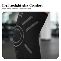 Knitted Elbow Brace High Compression Elbow Sleeve Breathable Arm Compression Sleeve for Athletes, Adults, Basketball, Badminton, Volleyball