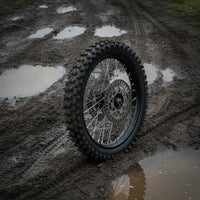 Knobby off-Terrain Motorcycle Front Wheel Spoked Front Wheel Assembly Pre-Mounted Complete for Motorcyclists