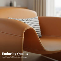 Minimalist Design M-Shaped Armchair Sculptural Form Accent Chair Easy to Maintain Indoor Furniture Ergonomic Design for Interior Designers, Apartment Dwellers, Living Room, Lounge, Reading Nook, Bedroom