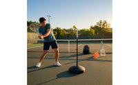 Height-Adjustable Solo Tennis Practice Aid Floor-Standing Tennis Practice Aid Portable Sports Equipment Weighted for Beginners, Backyard, Driveway, Home Court
