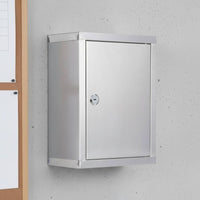Stainless Steel Suggestion Box Professional Grade Lock Locking Wall Mailbox Office Feedback Box Anti-Fishing Design Metal