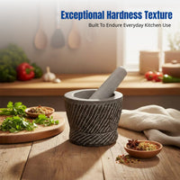 Stone Pestle, Manual Garlic Crusher, Multi-Functional Herbal Medicine Grinder, Durable Kitchen Tool