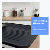 Silicone Top Mat Non Slip Counter Protector Heat Resistant Easy to Clean for Homeowners, Office Staff, Countertop, Break Room