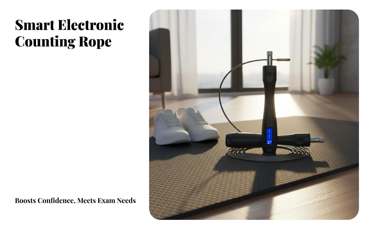 Smart Leap Rope Electronic Counter Bluetooth Skipping Rope App Data Analysis Clear Digital Screen Display for Students