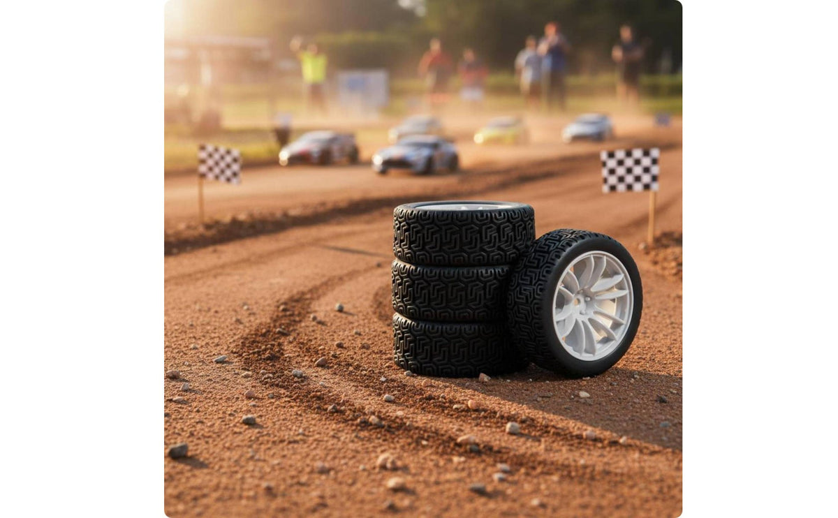 Maze Pattern Tire Wear Resistant 1/10 Scale Rally Car Wheel Foam Padding Insert Rally Tire for Track