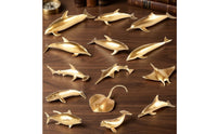14 Pieces Gold Animal Figurines Shiny Plastic Animal Models Miniature Toy Animals Small for Collectors, Kids, Tabletop Decoration, Desk Display, Classroom