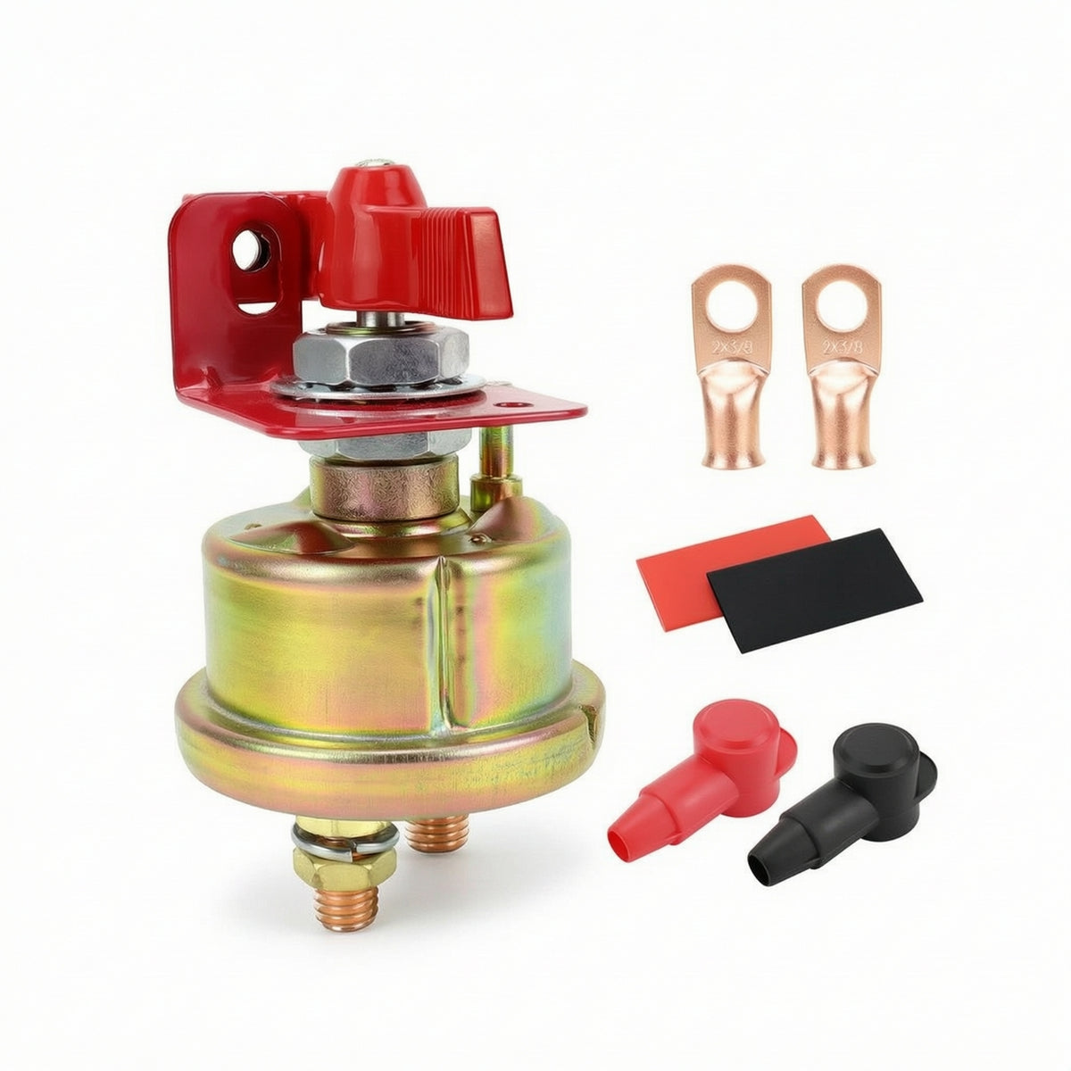 Battery Disconnect Switch Kit 24V Battery Cut-off Switch with Bracket Easy to Install High Conductivity for Marine, Truck