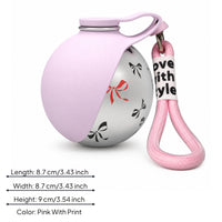 Hanging Strap Portable Pet Water Bottle Metal Clip Foldable Pet Water Bottle Outdoor Animal Gear Round