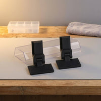2 Pieces Matte Black Dust Cover Hinge Pivoting Turntable Player Cover Hinge