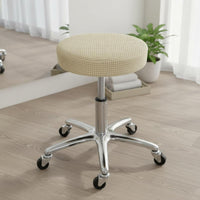 Round Stool Cover Thickened Textile Stretch Stool Slipcover Stretch Chair Seat Cover Dustproof Furniture Accessory
