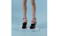 Ribbed 1/6 Scale Doll Socks Long Doll Leg Socks Slightly Wrinkled Miniature Knee-High Sock Wide Top