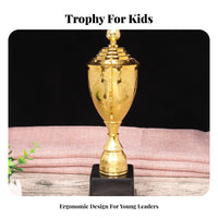 Custom Engraving Kindergarten Prize Award Cup Lightweight Plastic Gold Award Cup Golden Finish Engravable Award Cup Creative Design for Students, Teachers, Event Organizers, School Events, Competitions, Training Programs, Parties