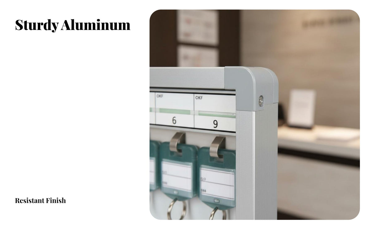 Anti Design Wall-Mounted Lockbox Efficient Management 48-Hook Key Cabinet Heavy Duty Lockable Container Door Latch for Property Managers, Office Administrators, Genuine Estate Agency, Reception Area, Car Dealership, Warehouse