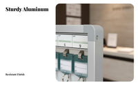 Anti Design Wall-Mounted Lockbox Efficient Management 48-Hook Key Cabinet Heavy Duty Lockable Container Door Latch for Property Managers, Office Administrators, Genuine Estate Agency, Reception Area, Car Dealership, Warehouse
