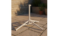 4-Leg Cross Umbrella Base Iron Frame 4-Leg Umbrella Base Space-Saving Metal Parasol Stand for Garden, Balcony, Camping