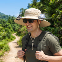 Solar Fan Hat Rechargeable Cooling Fan Hat Hands-Unrestricted for Anglers
