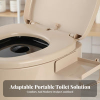 Portable Potty with Inner Container Comfortable Seat Bedside Toilet