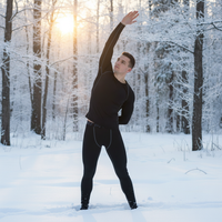 Men's Thermal Underwear Set, Fleece Lined Compression Base Layer for Winter Sports