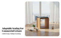 Dining Booth and Chair Set Korean-Inspired Aesthetic Cafe Furniture Minimalist Design Commercial Grade for Dessert Parlors