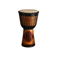 Natural Drumhead Djembe Drum Carved Wood Rope Tuned Goblet Drum Artisan-Made Percussion Instrument for Music Teachers