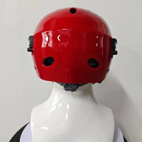 Vented Response Helmet Glossy Helmet with Chin Strap Impact Resistant Gear