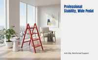 Step Ladder, Folding, Thickened, Housewarming Gift, Step-by-Step Climb, Home Use, Multi-Purpose, Easy Storage