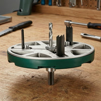 Multi-Blade Adjustable Hole Cutter Carbon Steel Adjustable Circle Cutter Burr-Clean Hole Saw with Hex Shank Wear-Resistant for Woodworkers, Diyers, Electricians, Woodworking, Drywall Installation, Home Renovation