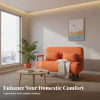 Foldable Design Fold-out Loveseat Bed Multi-Functional Pull-out Floor Sleeper Space-Saving Convertible Couch Easy Setup for Apartment Dwellers, Students, Small Areas, Living Room, Balcony, Home Office