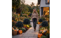 Outdoor Floral Stake with Ground Insert Seasonal Artificial Flower Stake Gothic Artificial Floral Arrangement with Ground Spike Weather-Resistant for Planter, Lawn, Halloween