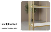 Multi-Layer Design Arched Top Etagere Modern Aesthetic Room Divider Versatile Display Rack Large Capacity for Office Workers, Book Lovers, Homeowners, Bedroom, Entryway
