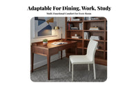 Minimalist Design Armless Leather-Wrapped Chair Padded Seat Armless Upholstered Side Chair Ergonomic Backrest Indoor Seating Rounded Corners for Homeowners, Families, Business Owners, Dining Room, Home Office, Kitchen, Restaurant