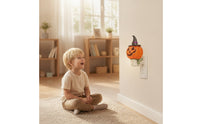 Compact Pumpkin Night Light Ambient Night Light with Witch Hat Warm Jack-O'-Lantern Lamp Colorful for Entryway