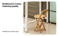 Foldable Folding Bar Stool with Backrest Space-Saving Folding Counter Stool with Backrest Sturdy Construction Collapsible Chair Lightweight for Apartment Dwellers, Homeowners, Event Crew, Small Areas, Kitchen, Living Room, Balcony
