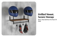 Motorcycle Helmet Rack Long-Lasting Steel Frame Motorcycle Helmet Holder
