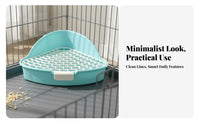 Corner Pet Toilet Enclosure Mountable Small Pet Corner Toilet Triangle Potty Guide Spill-Resistant Guinea Pig Litter Tray Easy