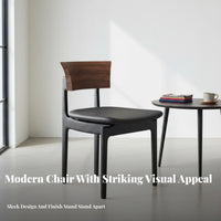 Nordic Design Upholstered Wood-Frame Seat Minimalist design Curved Backrest Armchair mid-centuryera Modern Dining Chair Soft Padded padding for Homeowners, Interior Designers, Business Owners, Office, Kitchen, Restaurant, Living Room