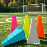 Training Marker with Square Base Stackable Cone Marker with Hollow Top Plastic Obstacle Cone High Visibility Agility Cones