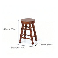Tiny Dollhouse Stool Realistic Miniature Stool Round Furniture Classic for Collectors, Crafters