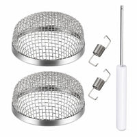 2 Pieces RV Vent Cover with Installation Tool Heavy Duty Mesh Screen with Spring Clips Hardware for Travel Trailer