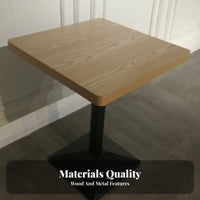 Table, Bench and Chairs Combo Retro Aesthetic 4-Person Square Dining Set