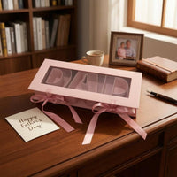 Divided Insert Flip-Top Gift Box Rigid Window Gift Box