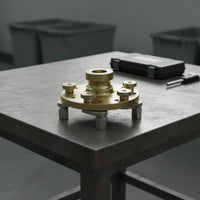 Balances Centerless Wheels Universal Wheel Balancing Device Clamp Imported Steel Tire Balancing Machine Fixture Reinforced Casting Universal Wheel Balancing Device Adapter Precise Dimensions for Mechanics, Auto Repair Shop, Garage