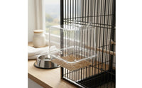 Dual Use Hanging Acrylic Bird Bath Lightweight Hanging Acrylic Bird Feeder Crack Resistant Parrot Feeder Box Easy to Install for Parrots, Small Birds, Aviary