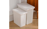 Trash Can with Press Push-down Lid Minimalist Trash Bin with Press Lid Rectangular Waste Bin for Bedroom
