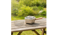 Flat Bottom Deep Fryer Pot with Oil Draining Rack Detachable Square Deep Fryer Pot Small Cookware Compact for Camping