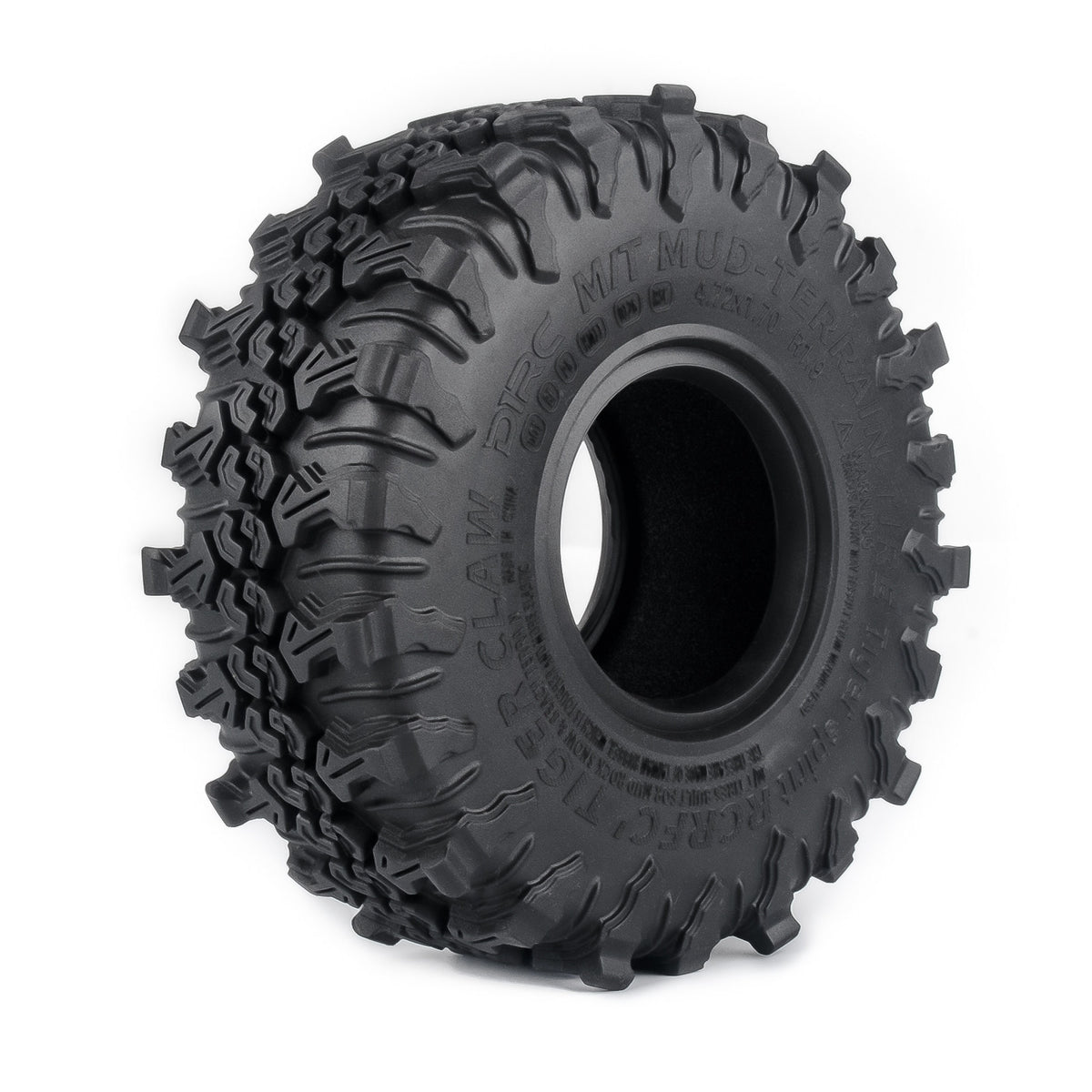 RC Crawler Tire with Sponge Insert Deep-Pattern RC Model Vehicle Tire Sidewall Support Wheel Foam Insert for Hobbyists
