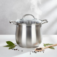 Large Stainless Steel Soup Pot Thickened Construction Stainless Steel Stock Pot Large Stockpot with Lid Even Heat Distribution