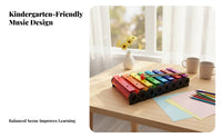 Carry Bag Glockenspiel Music Education Xylophone Rainbow-Colored 8-Note Xylophone