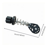 Coiled-Loaded Fitness Core Bed Pulley Universal Core Bed Pulley Compact Exercise Gear Metal Hook